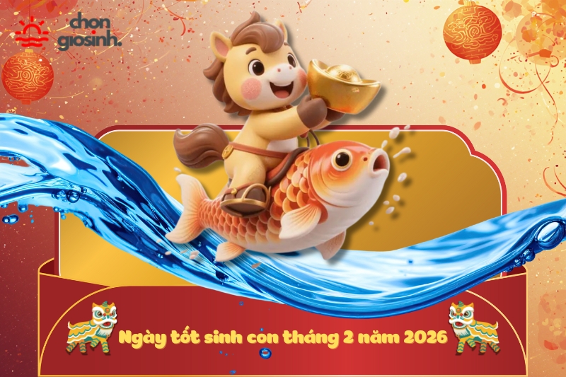 Ngày tốt sinh con tháng 2 năm 2026 hợp tuổi bố mẹ 5 Bé mệnh Thủy thường được “nâng đỡ” tốt bởi Kim vì Kim sinh Thủy